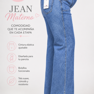 Jean Materno “Soft Denim Comfort” – Estilo y Comodidad en Cada Etapa